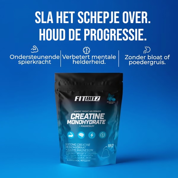creatine supplement, fitness supplement, workout supplement, creatine powder, sports nutrition, muscle supplement, pre workout, product launch, brand awareness, minimalist, trustworthy, bold, blue